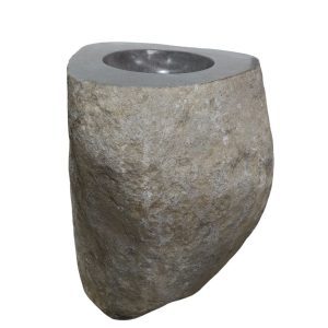 Ovalín de Pedestal Piedra de Rio Cuenco